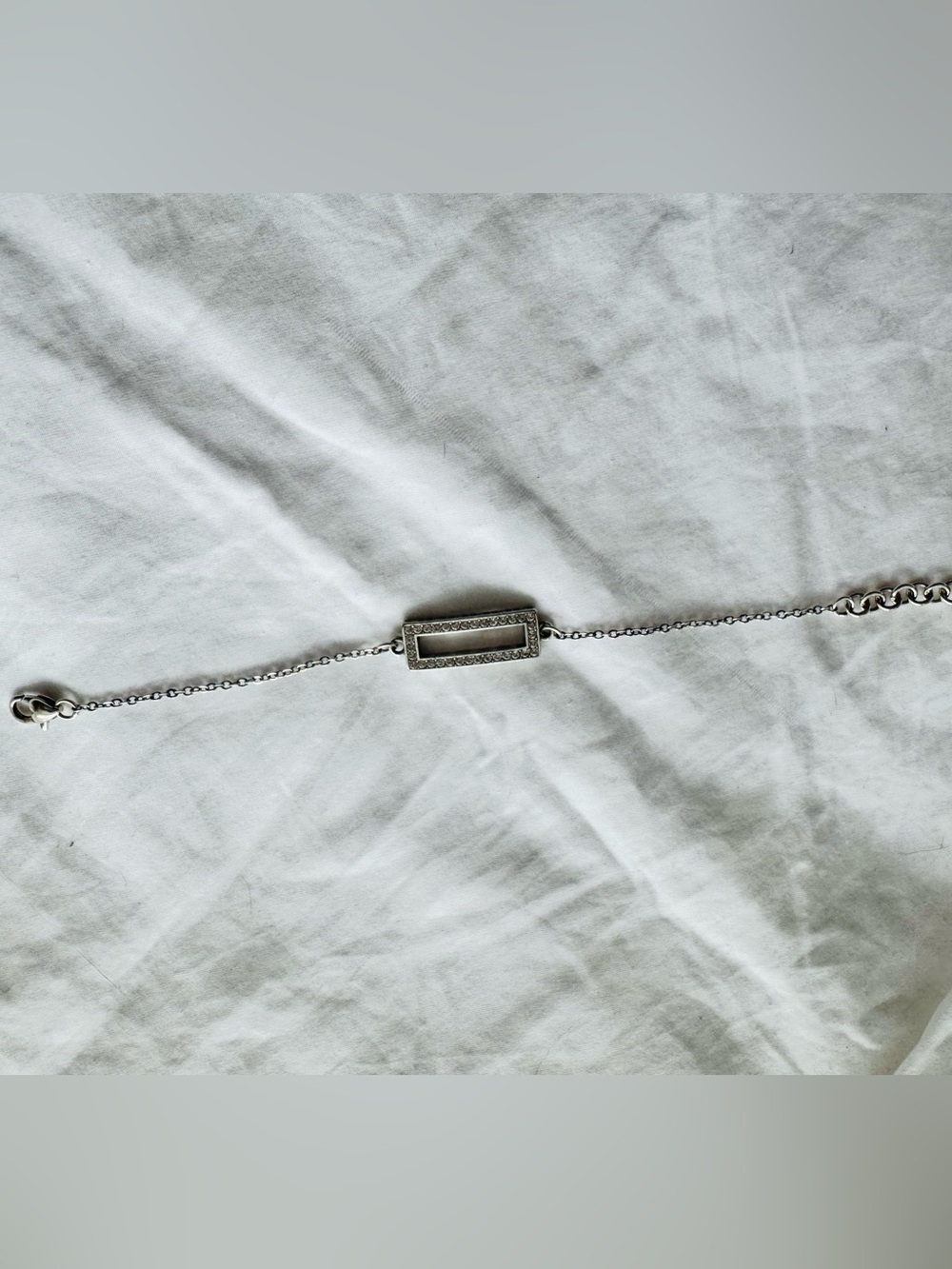 Brighton Silver Rectangular Bar Pendant Necklace